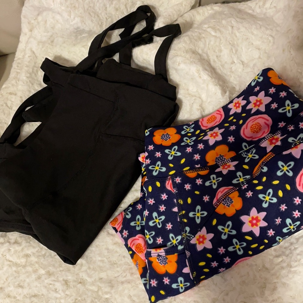 Pop fit 2X poppy and Kquzo 3X Strappy Workout Leggings
